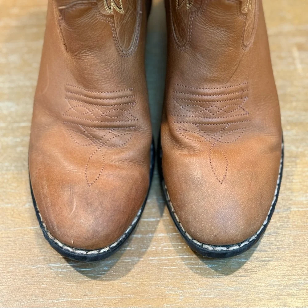 Old West‎ Youth Western Boot #1129 Corona Calf Leather Tan Size 2